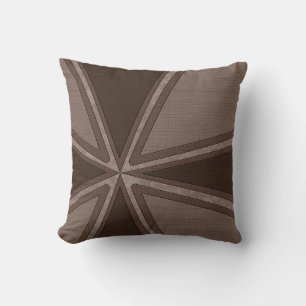 Almofada Padrão Contemporâneo Castanho Escuro Masculino