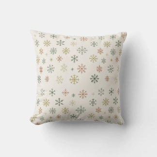 Almofada Padrão contínuo de flocos de neve minimalistas