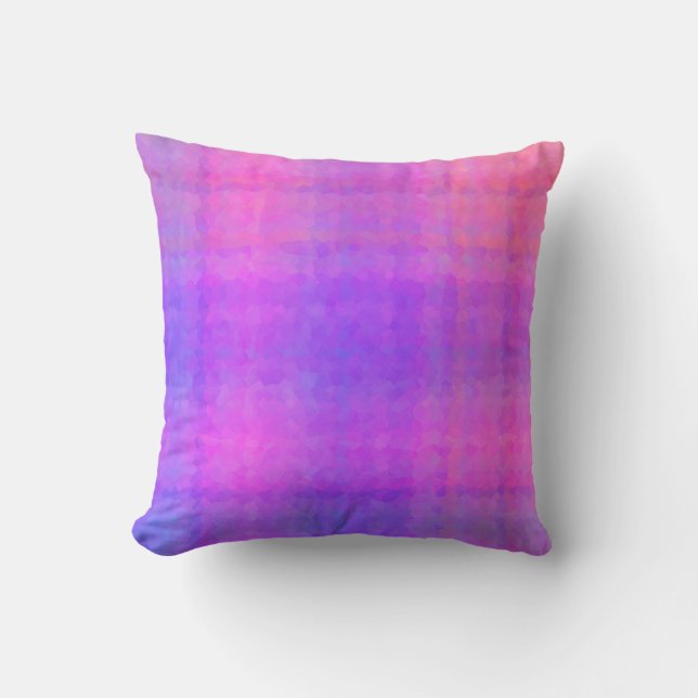 Almofada Padrão contínuo mosaico abstrato roxo (Frente)