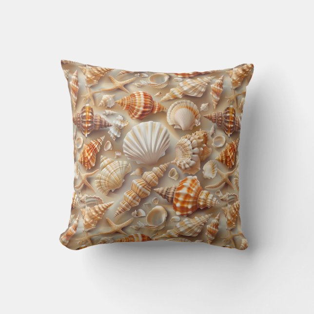 Almofada Padrão Costeira Elegance Seashell (Frente)