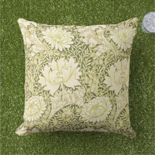 Almofada Padrão Crisântemo de William Morris Vintage