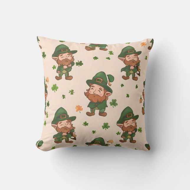 Almofada Padrão Cute Leprechaun (Frente)
