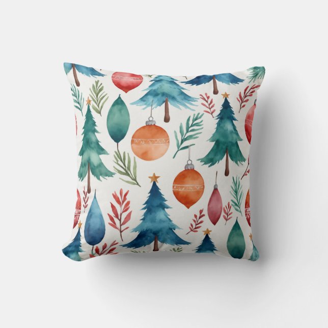 Almofada Padrão da árvore de Natal (Frente)