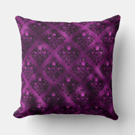 Almofada Padrão Damask Glitter Glam Ombre Roxo