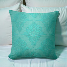 Padrão Damask Grunge Vintage Aqua Teal