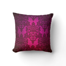 Padrão Damask Rosa Profundo Brilhante