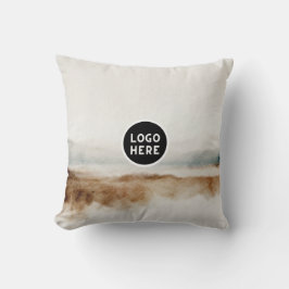 Almofada Padrão de Abstrato de Aquarela Natural Minimalista