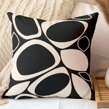 Padrão de Abstrato de Creme Preto Na moda moderno