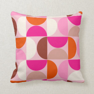 Almofada Padrão de Abstrato de meio século moderno do cor-d