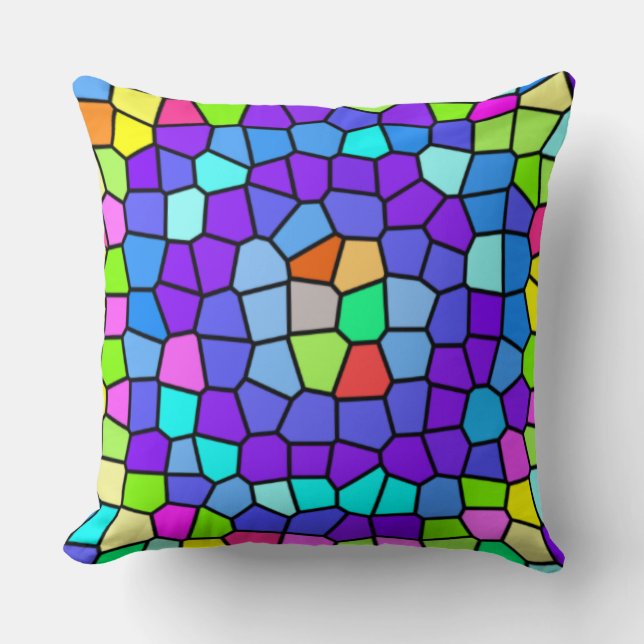 Almofada Padrão de Abstrato de mosaico para Travesseiros (Frente)