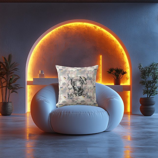 Almofada Padrão de Abstrato de Travesseiro do de Retrato Da (Criador carregado)