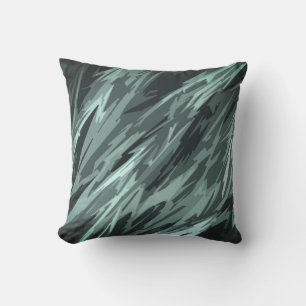 Almofada Padrão de Abstrato preto verde azul-lacrimogêneo