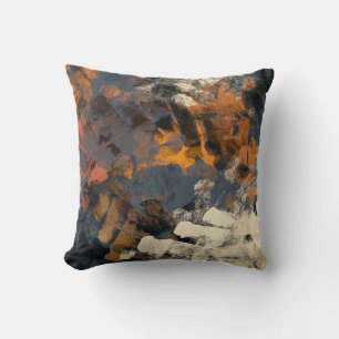 Almofada Padrão de abstrato surreal feito à mão. Arte moder