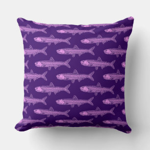 Almofada Padrão de Anchovy - Violeta clara e Roxo profundo