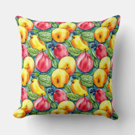 Almofada Padrão de aquarela da fruta de Verão