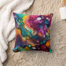 Padrão de Aquarela Surreal Psicodélica