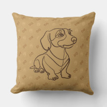 Padrão de Arte Decorativa de Dachshund