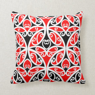 Almofada Padrão de Arte Tribal Vintage Maori Nova Zelândia