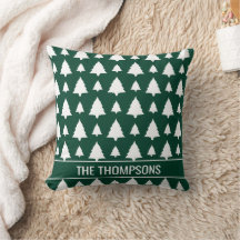 Padrão de árvore de Natal de abeto verde e branco 