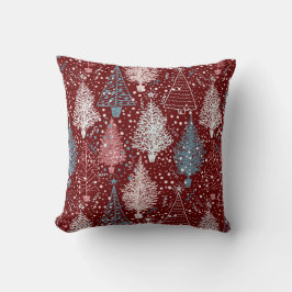 Almofada Padrão de Árvores de Natal abstrato 3