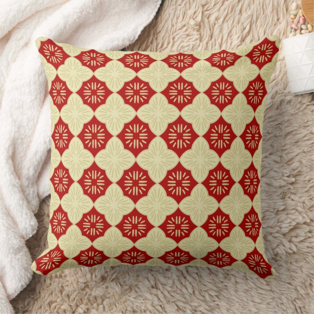 Almofada Padrão de azulejo vermelho (Cobertor)
