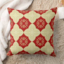 Almofada Padrão de azulejo vermelho