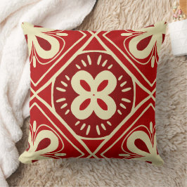 Almofada Padrão de azulejo vermelho
