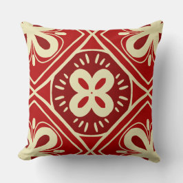 Almofada Padrão de azulejo vermelho
