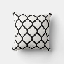 Padrão de Azulejos Quatrefoil em Marrocos | Preto 