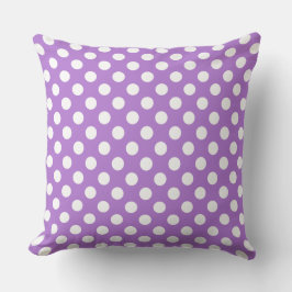 Almofada Padrão de Bolinhas de Lavanda Muito Fofo