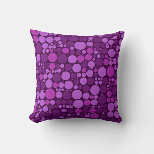 Almofada Padrão de bolinhas retrorreflectoras | Roxo e Viol (Frente)