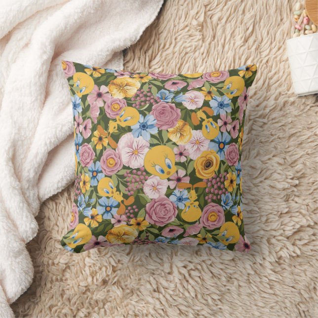 Almofada Padrão de bordado floral TWEETY™ (Cobertor)