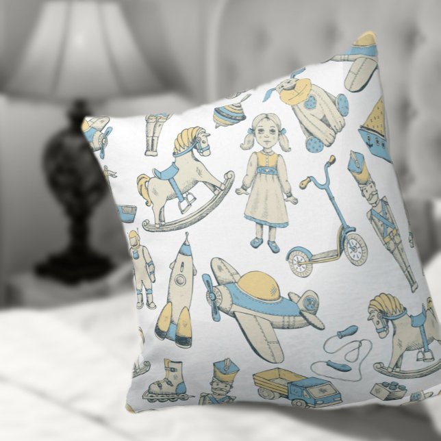 Almofada Padrão de Brinquedo Antigo Cor Personalizada V5 ID (Criador carregado)