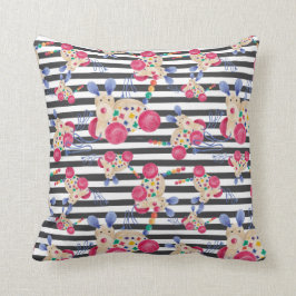 Almofada Padrão de brinquedos de madeira