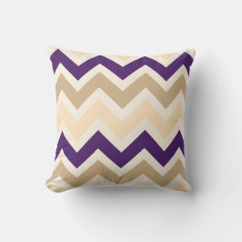Almofada Padrão de bronzeado, roxo de beringela e fêmur de