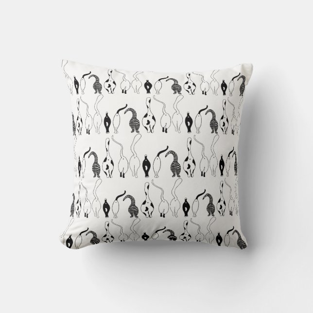 Almofada Padrão de Bumbuns de Cat (Frente)