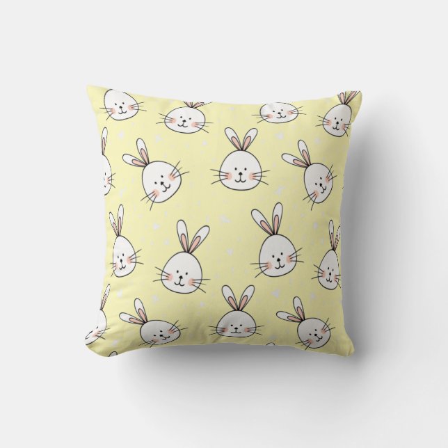Almofada Padrão de Bunnies Cheeky (Frente)
