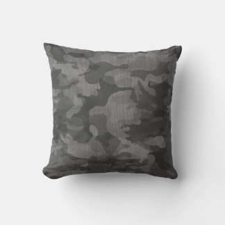 Almofada Padrão de Camuflagem Cinza