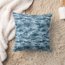 Padrão de camuflagem pixelada militar azul
