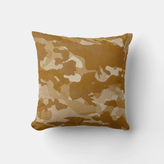 Almofada Padrão de Camuflagem Tom Terra Deserto Moderno