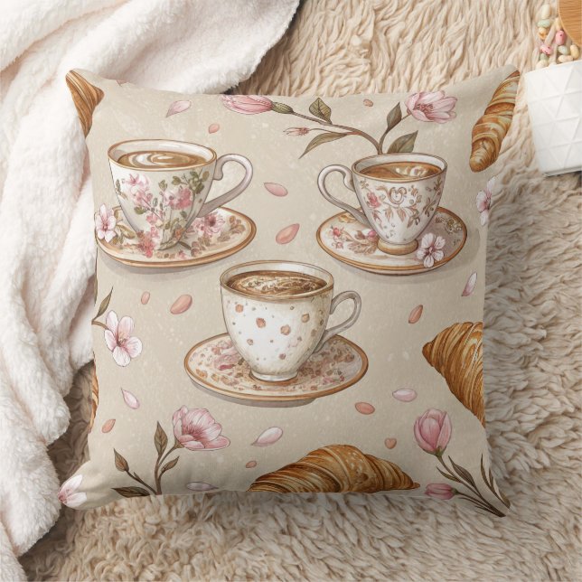 Almofada Padrão de Capa de Café Flor de Cerejeira (9) (Cobertor)