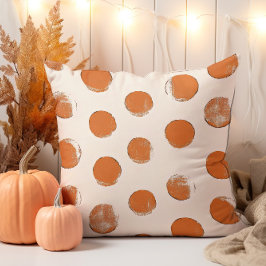 Almofada Padrão de Carimbo e Ponto Laranja