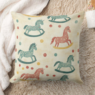 Almofada Padrão de Cavalo de Balanço Desgastado Vintage (6)
