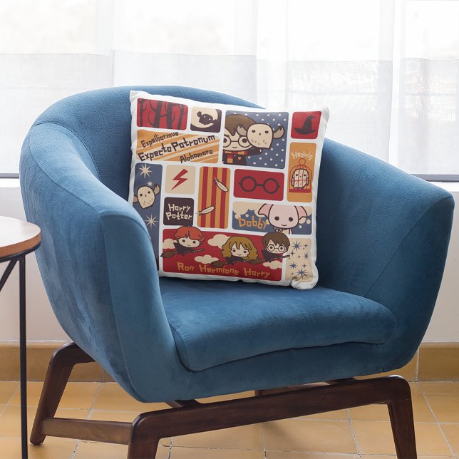 Almofada Padrão de Cenas de Desenho do Harry Potter (Criador carregado)