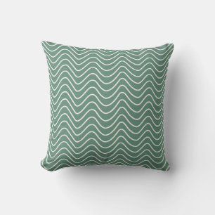 Almofada Padrão de Chevron Verde Tropical Zigzag Mínimo