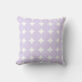 Almofada Padrão de Círculo Branco Suave e Lilás Roxo