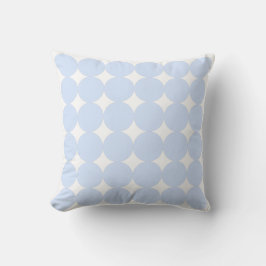 Almofada Padrão de Círculo Pastel Branco e Azul Bebê