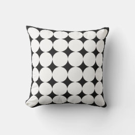 Almofada Padrão de Círculo Pastel Pitch e Branco Suave