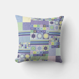 Almofada Padrão de Cobertor de Crochê de Tricô Falso Bonito