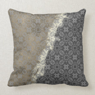 Almofada Padrão de colheita de prata e Dourado